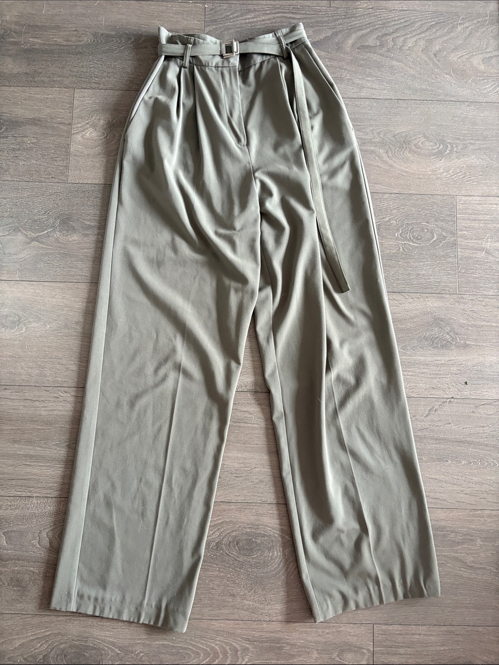 Dynamite grey Belted wide leg Trousers